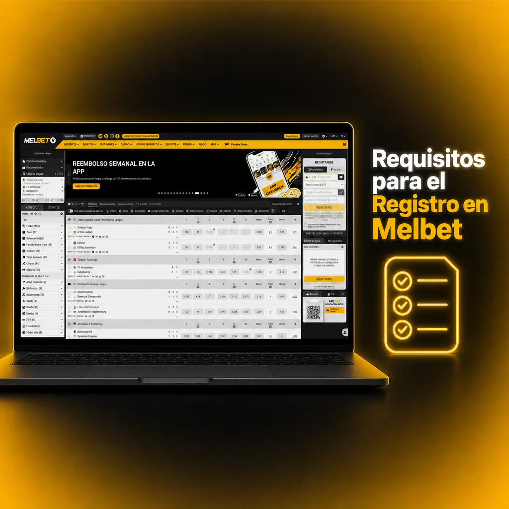 Requisitos para el registro en Melbet